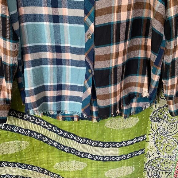 Rails Heathrow Mixed Plaid Brando Button Down Shirt Size Medium - Picture 7 of 16